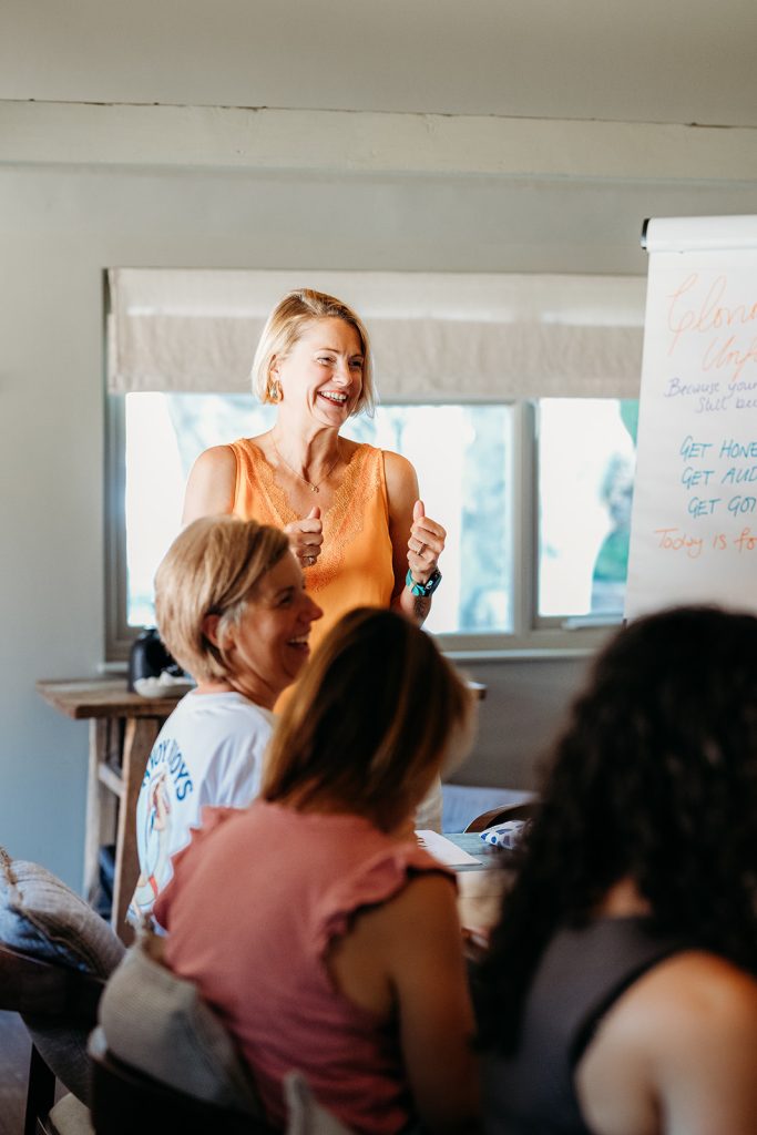 Jane Galloway award-winning corporate speaker engages the room